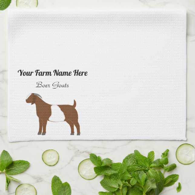 Personalised Boer Goat Tea Towel (Folded)