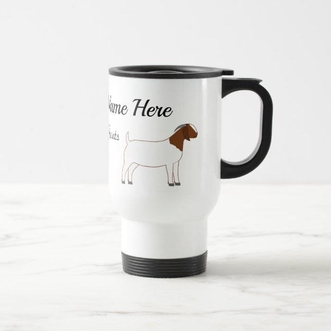 Personalised Boer Goat Travel Mug (Right)