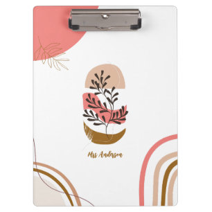 personalised Bohemian Teacher Modern custom Clipboard