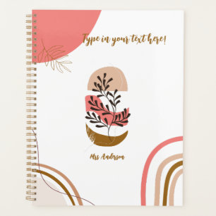 personalised Bohemian Teacher Modern custom Planner