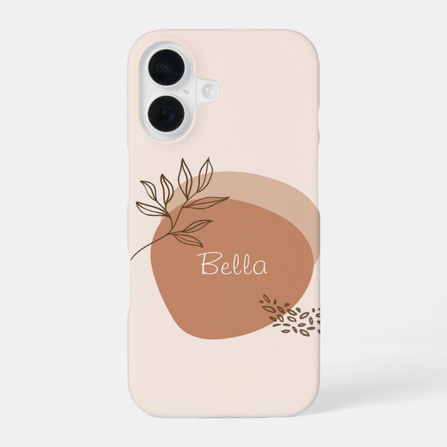 Personalised Boho Beige iPhone Case (Back)