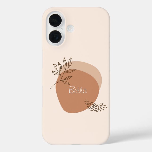 Personalised Boho Beige iPhone Case (Back)