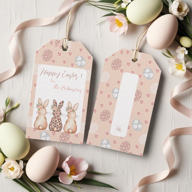 Personalised Boho Bunny Easter Gift Tags (Personalized Boho Bunny Easter Gift Tags)