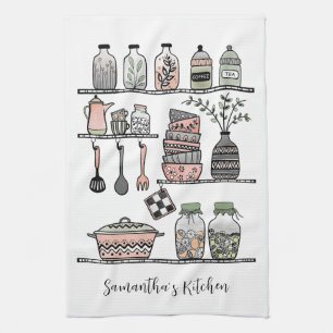 Personalised Boho Chic Farmhouse Decor  Tea Towel