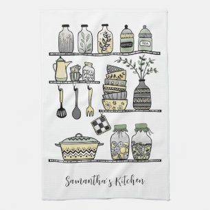 Personalised Boho Chic Modern Farmhouse Decor  Tea Towel