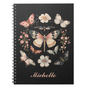 Personalised Boho Cottagecore Monarch Butterfly Notebook