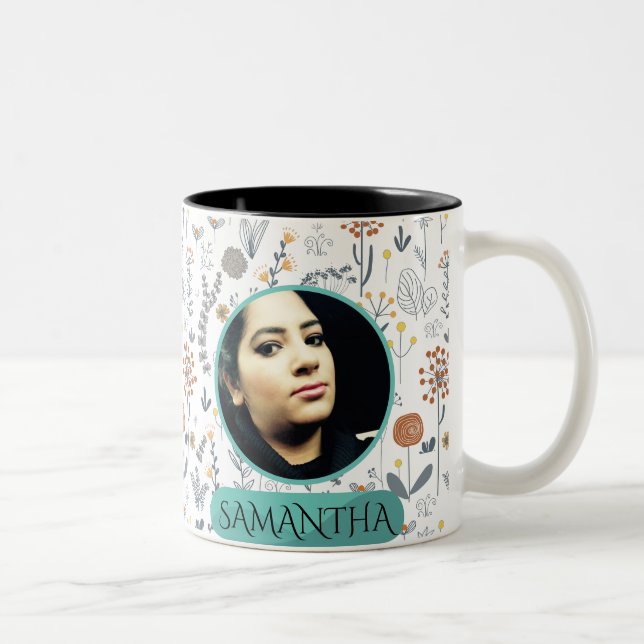 Personalised Boho floral Mother's day Mug (Right)