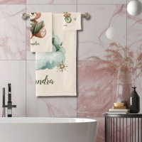 Personalised Boho Green Teddy Bear