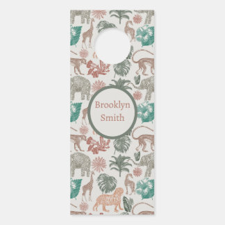 Personalised Boho Jungle Safari  Door Hanger