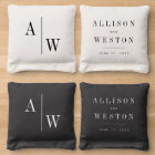 Personalised Boho Minimalist Wedding Cornhole Bags