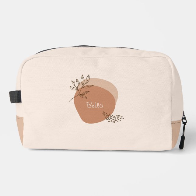Personalised boho modern  dopp kit (Front)