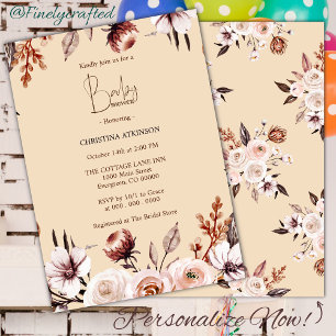 Personalised Boho Nature Wildflower Baby Shower  Invitation