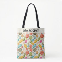 Personalised Boho Pharmacy CPhT Tote Bag