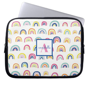Personalised Boho Rainbow Pattern Laptop Sleeve