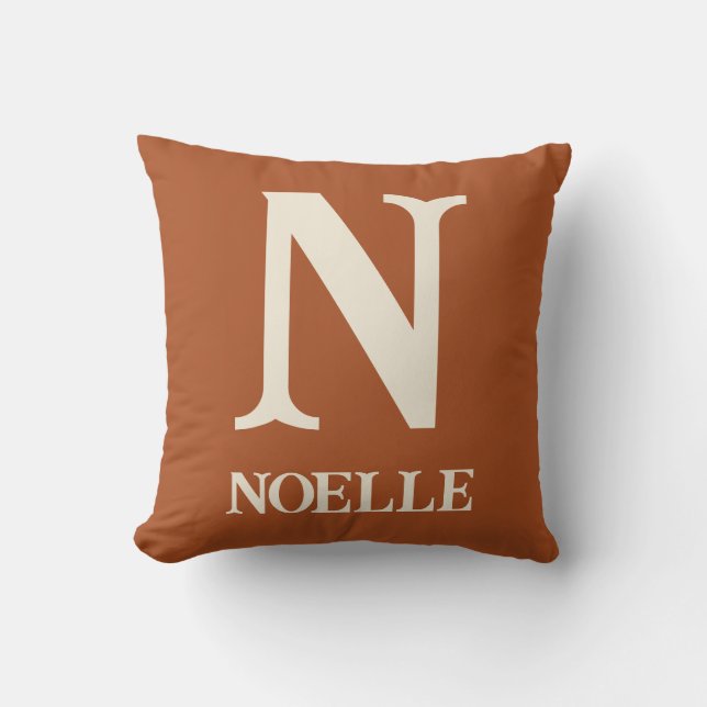 Personalised Boho Safari Nursery Monogram  Cushion (Front)