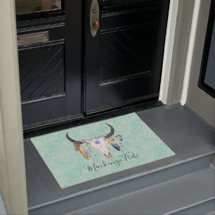 Personalised Boho Skull Doormat