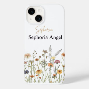 Personalised Boho Wildflower Phone Case Customname