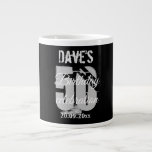 Personalised Bold Black 50 Any Birthday  Large Coffee Mug<br><div class="desc">Personalised Bold Black 50 Any Birthday Giant Coffee Mug</div>