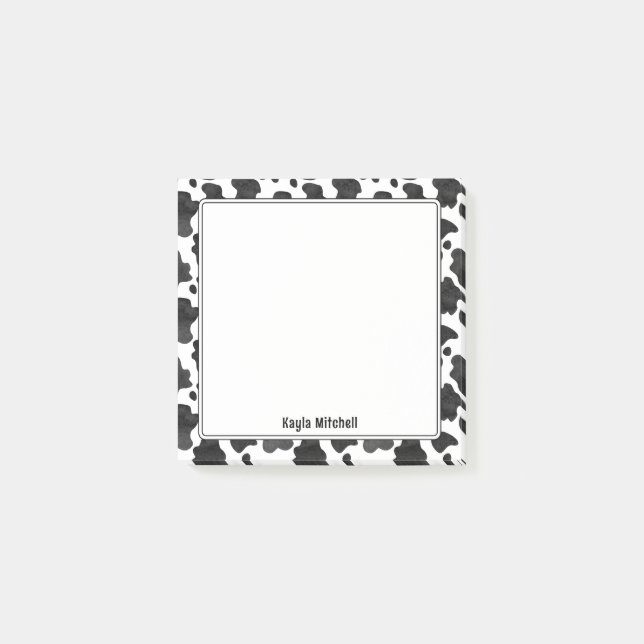 Personalised Bold Cow Print Notes (Front)
