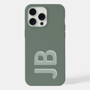 Personalised Bold Initial Monogram iPhone 15 Pro Max Case
