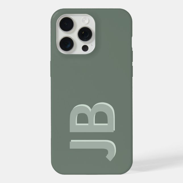 Personalised Bold Initial Monogram iPhone Case (Back)