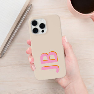 Personalised Bold Initial Monogram iPhone 15 Pro Max Case