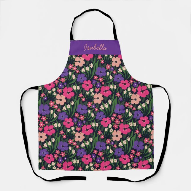 Personalised Bold Leopard Print Apron (Front)
