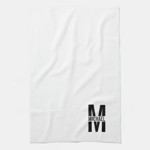 Personalised Bold Monogram and Name Towel
