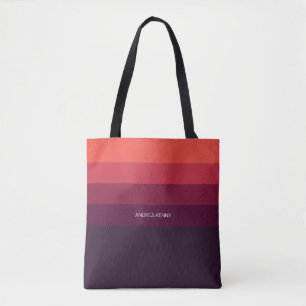 Personalised Bold Ombre Reds Tote Bag