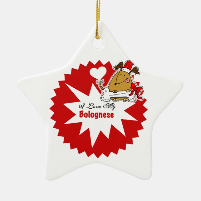 Personalised Bolognese Keepsake Ornament (Front)