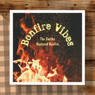Personalised Bonfire Vibes Napkin