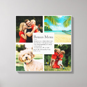 Personalised Bonus Mum Definition 4 Photo Canvas Print
