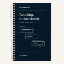 Personalised Book Club Discussion Notebook