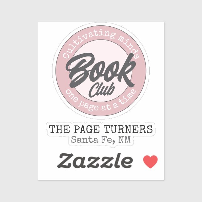 Personalised Book Club Name + Logo (Sheet)