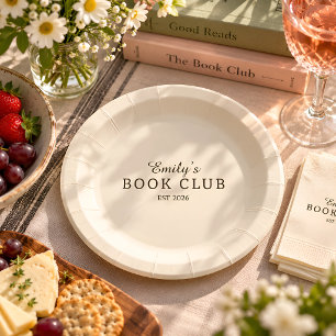 Personalised Book Club Paper Plates