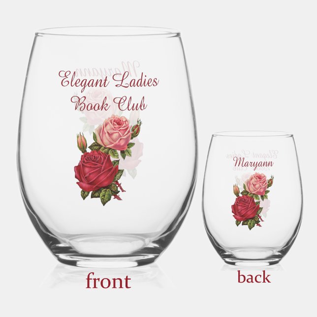 Personalised Book Club Wine Glasses (Creator Uploaded)