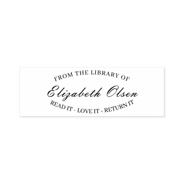 Personalised Book– Custom From The Library Of  Self-inking Stamp (Design)