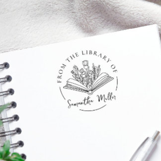 Personalised Book From The Library Of | Book Lover Self-inking Stamp