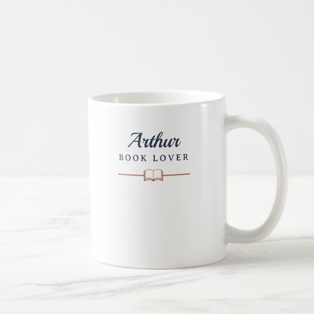 Personalised Book Lover Name Mug (Right)