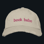 Personalised Book Lovers Bookish Quote Pink Embroidered Hat<br><div class="desc">Show off your love for books in style with this Customisable "Book Babe" Embroidered Cap, featuring a trendy distressed design and bold pink embroidery. Perfect for book lovers, casual readers, or anyone who wants to add a playful touch to their wardrobe, this cap combines comfort and personality. Fully customisable, you...</div>