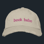 Personalised Book Lovers Bookish Quote Pink Embroidered Hat<br><div class="desc">Show off your love for books in style with this Customisable "Book Babe" Embroidered Cap, featuring a trendy distressed design and bold pink embroidery. Perfect for book lovers, casual readers, or anyone who wants to add a playful touch to their wardrobe, this cap combines comfort and personality. Fully customisable, you...</div>
