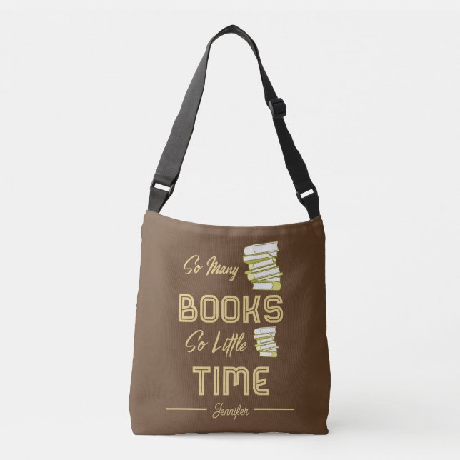 Personalised Book Lover's Crossbody Bag (Front)