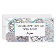 Personalised book mark, mixed media doodle art