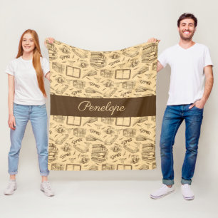 Personalised Book Reading Fleece Blanket