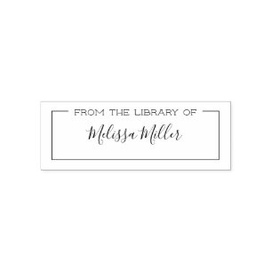 Personalised book stamp from the library of name