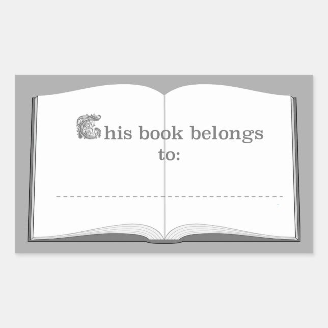 Personalised Book Stickers (This Book Belongs To) (Front)