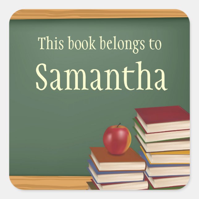 Personalised Bookplate Sticker (Front)