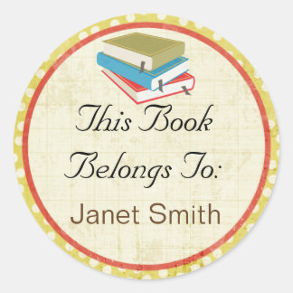 Personalised bookplate stickers