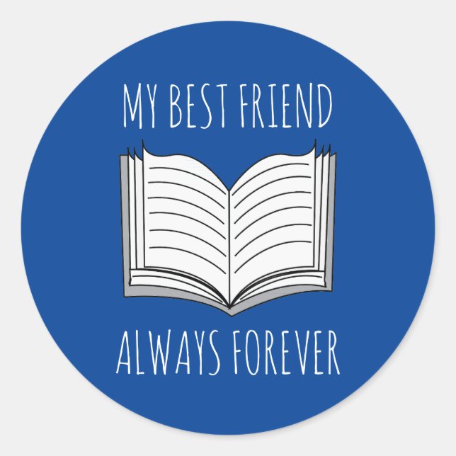 Personalised Books Book Lover  Classic Round Sticker (Front)