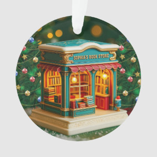 Personalised Bookstore Christmas Ornament